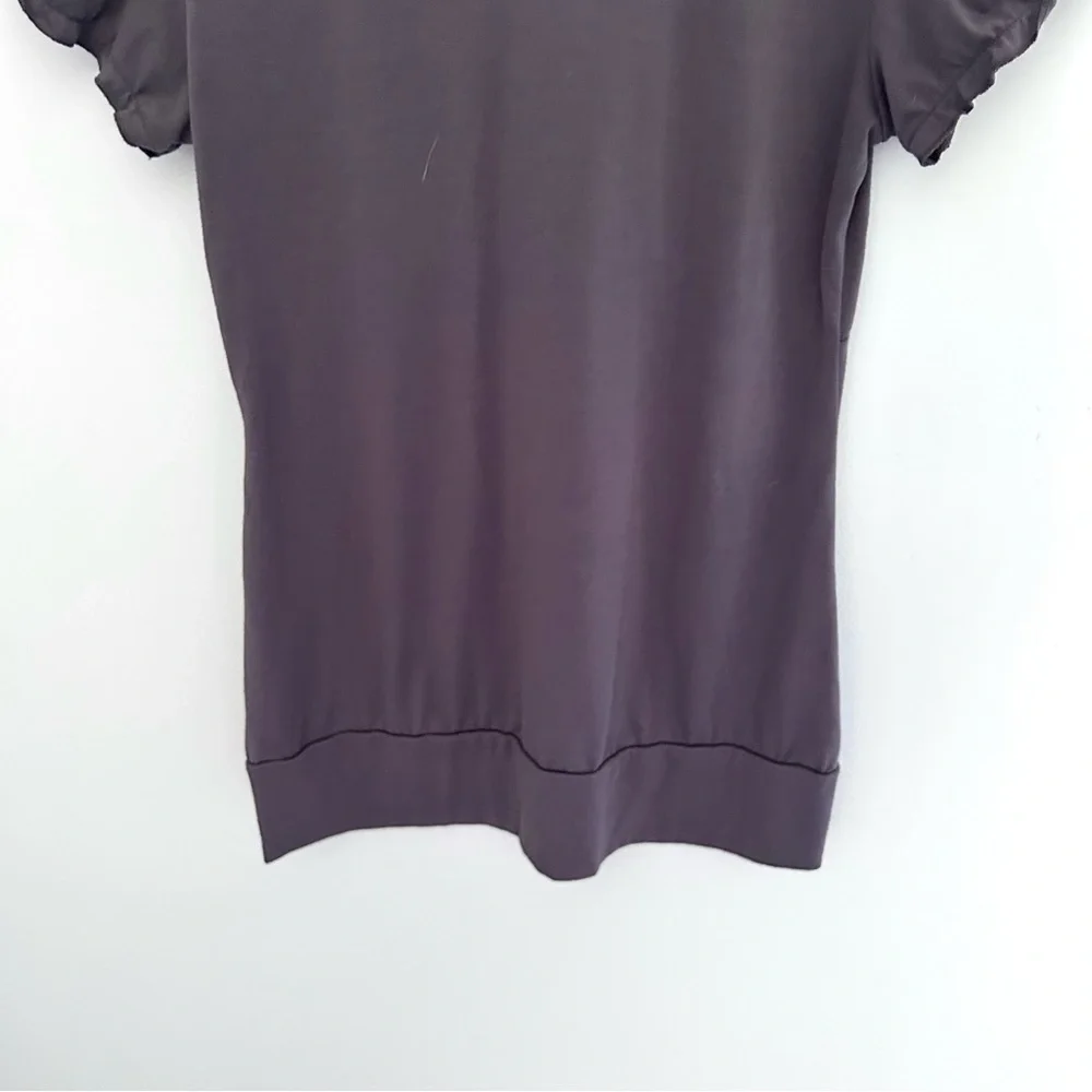 Y2K Vintage Ruffled Babydoll Top Purple Gray Size Medium - Picture 10 of 12